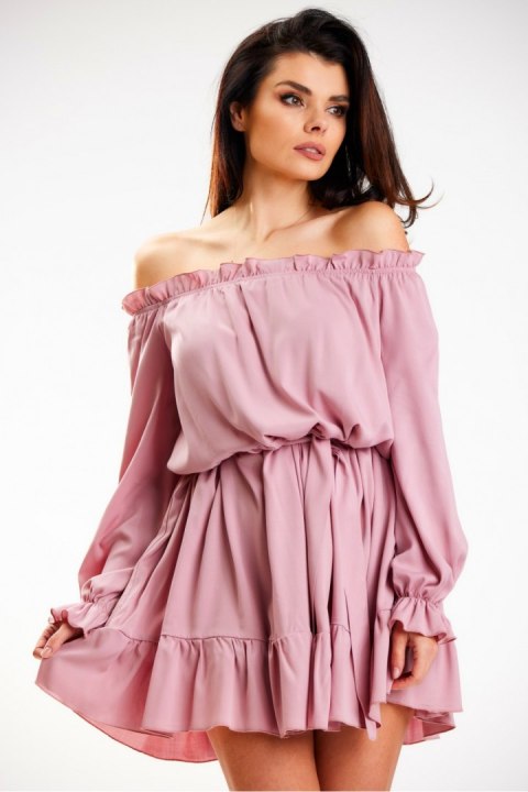 Sukienka Model A578 Dirty Pink - awama Sukienka Model A578 Dirty Pink - awama