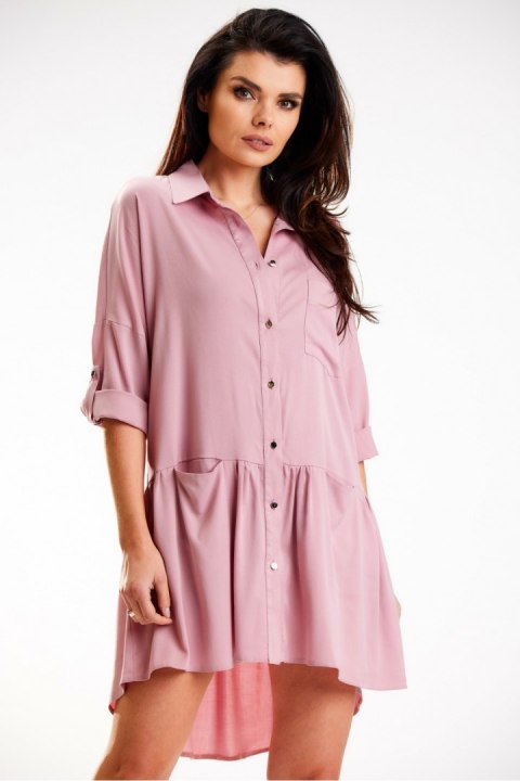 Sukienka Model A584 Dirty Pink - awama Sukienka Model A584 Dirty Pink - awama