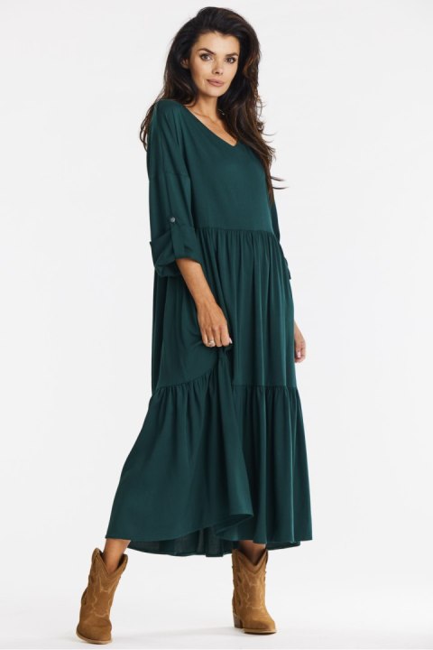 Sukienka Model A669 Bottle Green - awama Sukienka Model A669 Bottle Green - awama