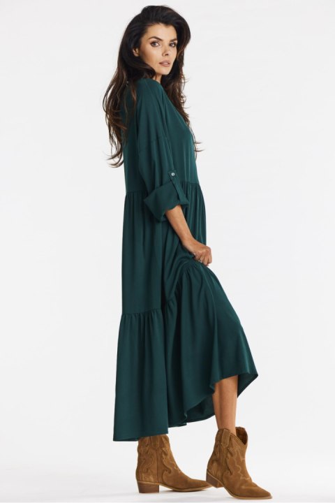 Sukienka Model A669 Bottle Green - awama Sukienka Model A669 Bottle Green - awama