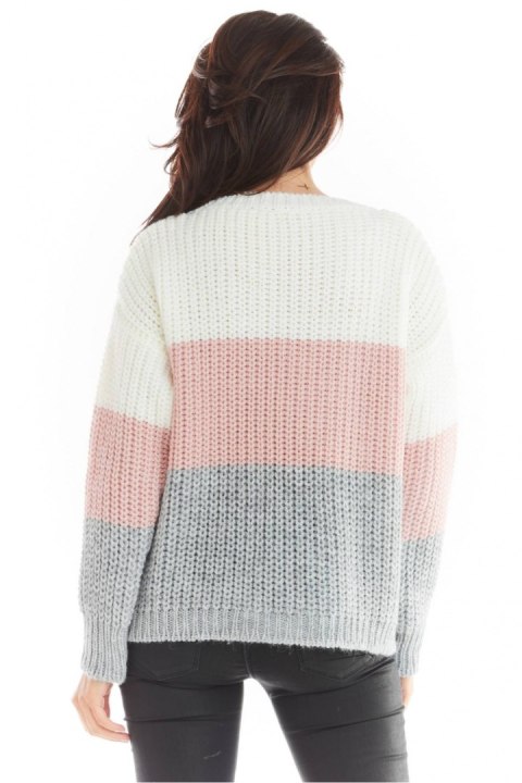 Sweter Damski Model A390 Pink - awama Sweter Damski Model A390 Pink - awama
