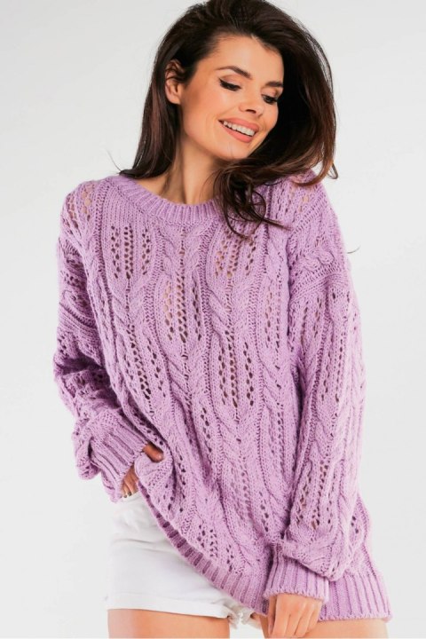 Sweter Damski Model A444 Violet - awama Sweter Damski Model A444 Violet - awama