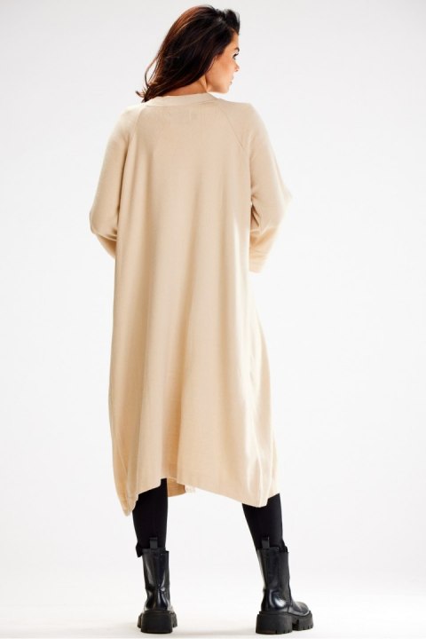 Sweter Kardigan Model A617 Beige - awama Sweter Kardigan Model A617 Beige - awama
