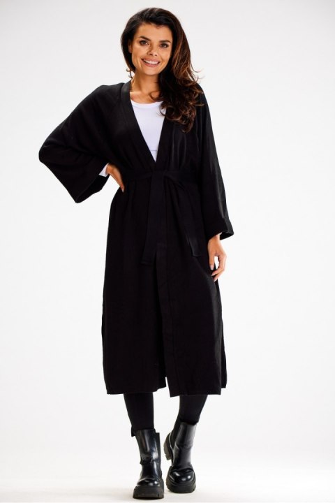 Sweter Kardigan Model A617 Black - awama Sweter Kardigan Model A617 Black - awama