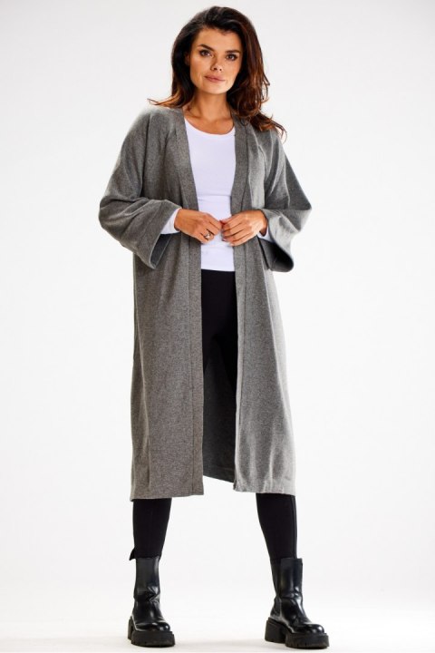 Sweter Kardigan Model A617 Grey - awama Sweter Kardigan Model A617 Grey - awama