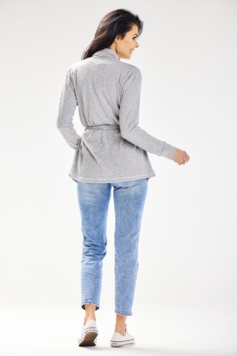 Sweter Kardigan Model A655 Grey - awama Sweter Kardigan Model A655 Grey - awama