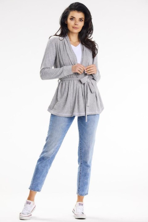 Sweter Kardigan Model A655 Grey - awama Sweter Kardigan Model A655 Grey - awama