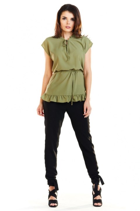 Bluzka Model A269 Khaki - awama Bluzka Model A269 Khaki - awama