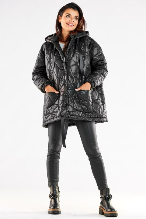 Kurtka Damska Model A536 Black - awama Kurtka Damska Model A536 Black - awama