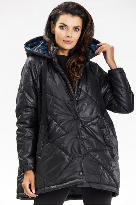 Kurtka Damska Model A687 Black - awama Kurtka Damska Model A687 Black - awama