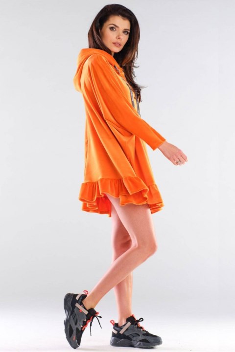 Sukienka Bluza Model A419 Orange - awama Sukienka Bluza Model A419 Orange - awama