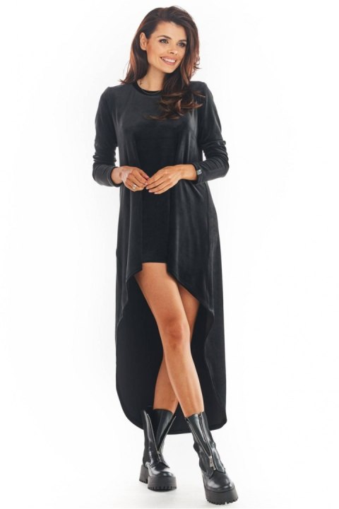 Sukienka Model A379 Black Welur - awama Sukienka Model A379 Black Welur - awama