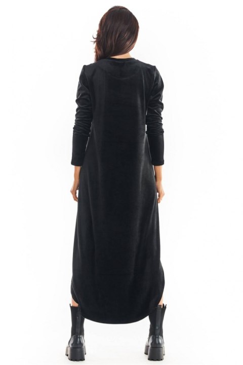 Sukienka Model A379 Black Welur - awama Sukienka Model A379 Black Welur - awama