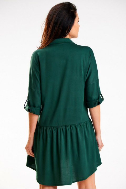 Sukienka Model A584 Bottle Green - awama Sukienka Model A584 Bottle Green - awama