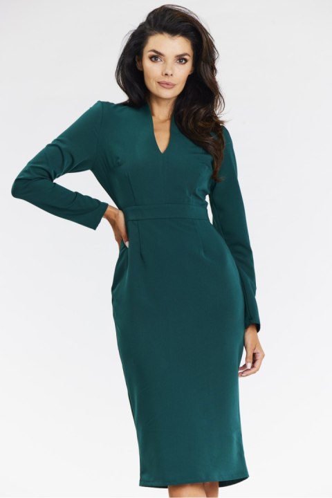 Sukienka Model A667 Bottle Green - awama Sukienka Model A667 Bottle Green - awama