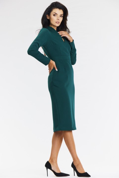 Sukienka Model A667 Bottle Green - awama Sukienka Model A667 Bottle Green - awama