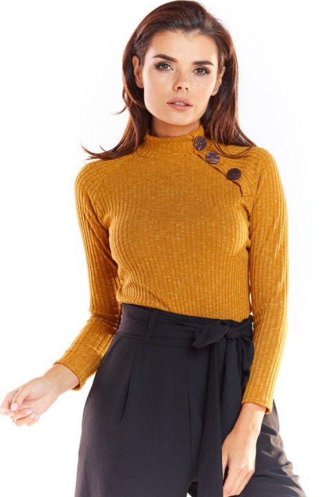 Sweter Damski Model A315 Camel - awama Sweter Damski Model A315 Camel - awama