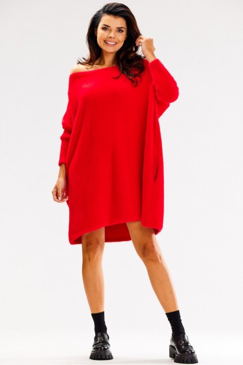 Sweter Damski Model A618 Red - awama Sweter Damski Model A618 Red - awama