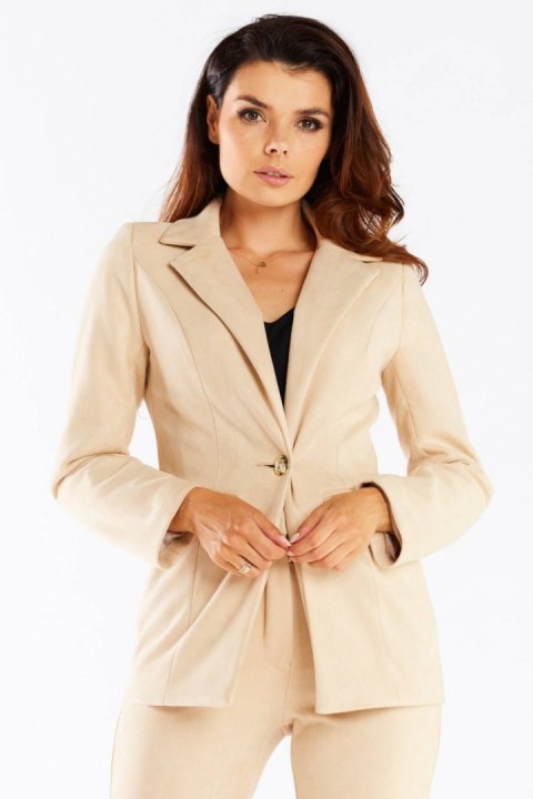 Żakiet Model A460 Beige - awama Żakiet Model A460 Beige - awama
