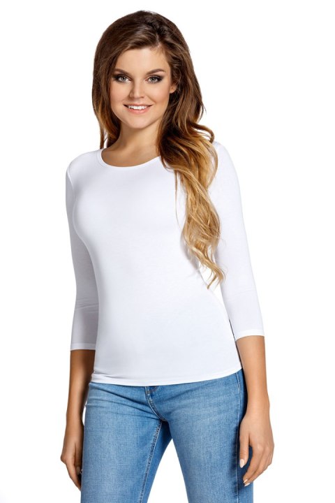 Bluzka Model Manati 3/4 White - Babell Bluzka Model Manati 3/4 White - Babell