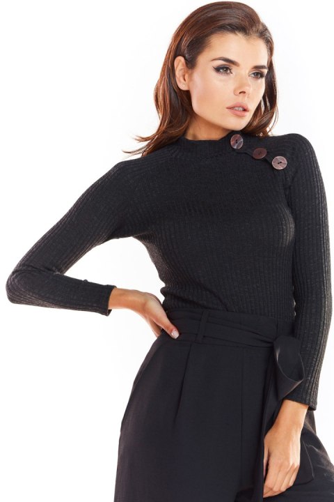 Sweter Damski Model A315 Black - awama Sweter Damski Model A315 Black - awama