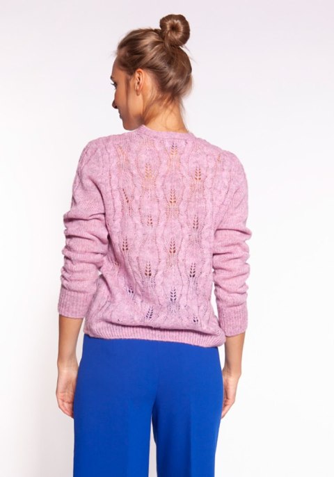 Sweter Damski Model SWE267 Pink - MKM Sweter Damski Model SWE267 Pink - MKM