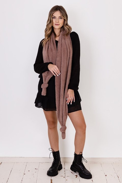 Sweter Damski Model SWE277 Mocca - MKM Sweter Damski Model SWE277 Mocca - MKM