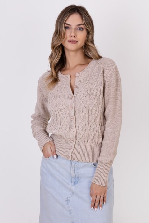 Sweter Damski Model SWE317 Beige - MKM Sweter Damski Model SWE317 Beige - MKM