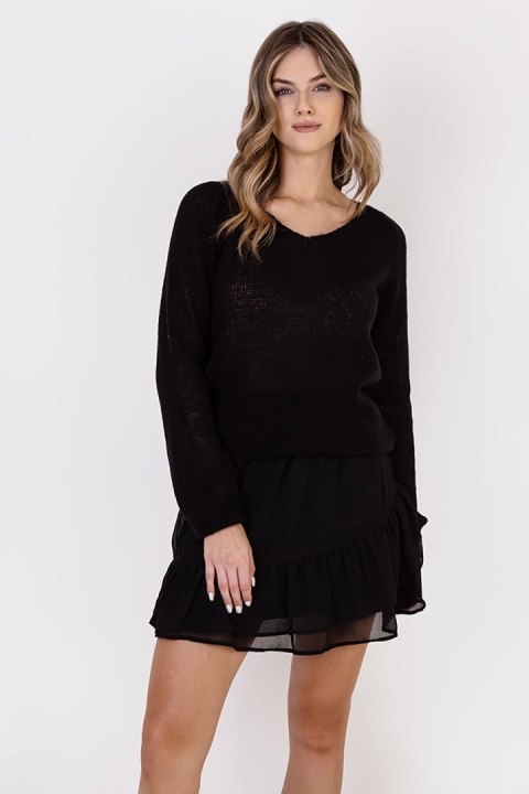 Sweter Damski Model SWE320 Black - MKM Sweter Damski Model SWE320 Black - MKM