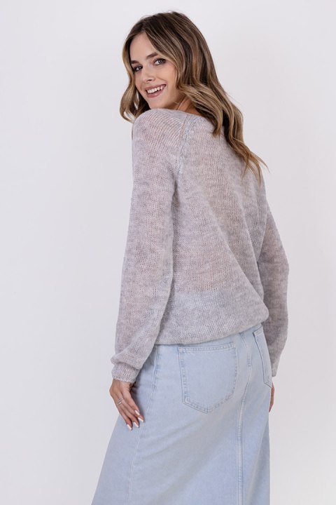 Sweter Damski Model SWE320 Light Grey - MKM Sweter Damski Model SWE320 Light Grey - MKM