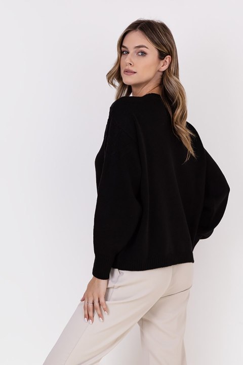 Sweter Damski Model SWE322 Black - MKM Sweter Damski Model SWE322 Black - MKM