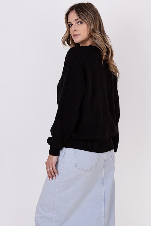 Sweter Damski Model SWE323 Black - MKM Sweter Damski Model SWE323 Black - MKM