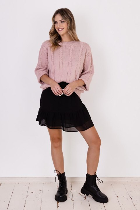 Sweter Damski Model SWE323 Powder Pink - MKM Sweter Damski Model SWE323 Powder Pink - MKM