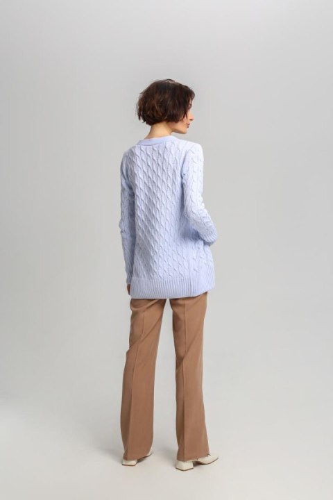 Sweter Damski Model SWE333 Błękit - MKM Sweter Damski Model SWE333 Błękit - MKM