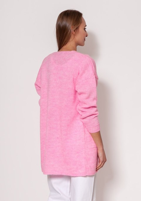 Sweter Kardigan Model PA013 Baby Pink - MKM Sweter Kardigan Model PA013 Baby Pink - MKM