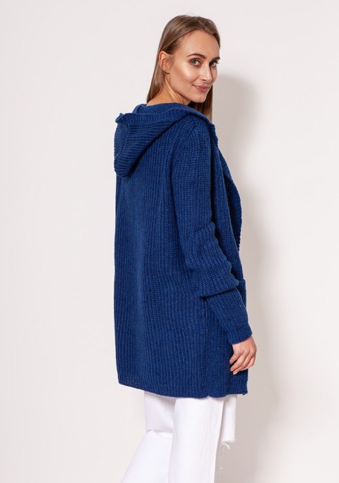 Sweter Kardigan Model PA018 Cobalt - MKM Sweter Kardigan Model PA018 Cobalt - MKM