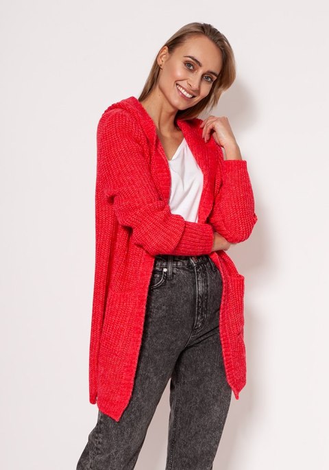 Sweter Kardigan Model PA018 Coral - MKM Sweter Kardigan Model PA018 Coral - MKM