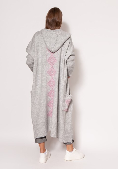 Sweter Kardigan Model PA020 Light Grey - MKM Sweter Kardigan Model PA020 Light Grey - MKM