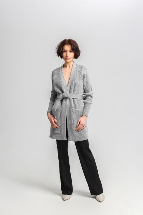 Sweter Kardigan Model SWE334 Grey - MKM Sweter Kardigan Model SWE334 Grey - MKM