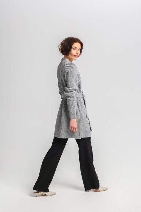 Sweter Kardigan Model SWE334 Grey - MKM Sweter Kardigan Model SWE334 Grey - MKM