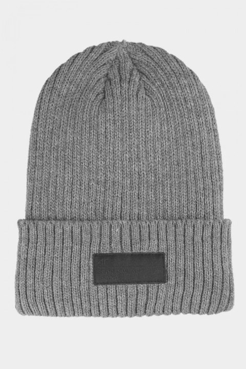 Czapka Męska Model 4FAW23ACAPM306-24M Grey - 4F Czapka Męska Model 4FAW23ACAPM306-24M Grey - 4F