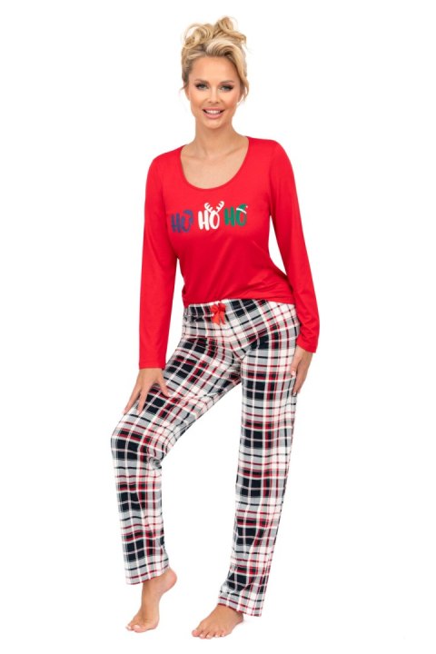 Piżama Damska Model Ho Ho Long Red - Donna Piżama Damska Model Ho Ho Long Red - Donna