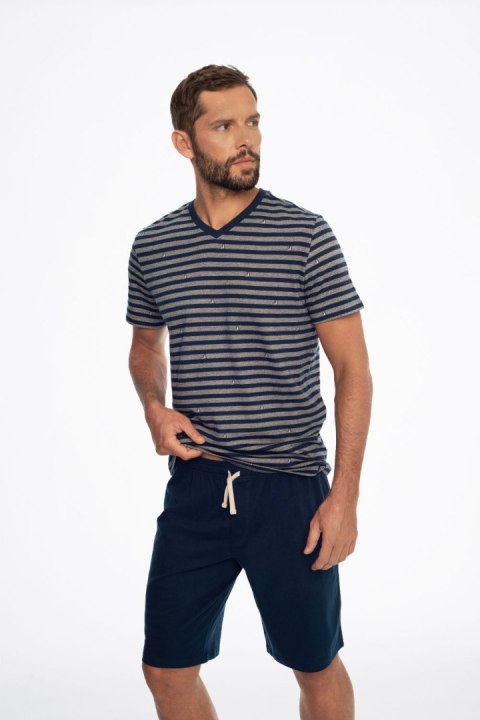 Piżama Męska Model Exact 41295-59X Navy - Henderson Piżama Męska Model Exact 41295-59X Navy - Henderson