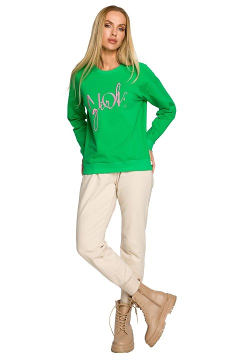 Bluza Damska Model MOE693 Green - Moe Bluza Damska Model MOE693 Green - Moe