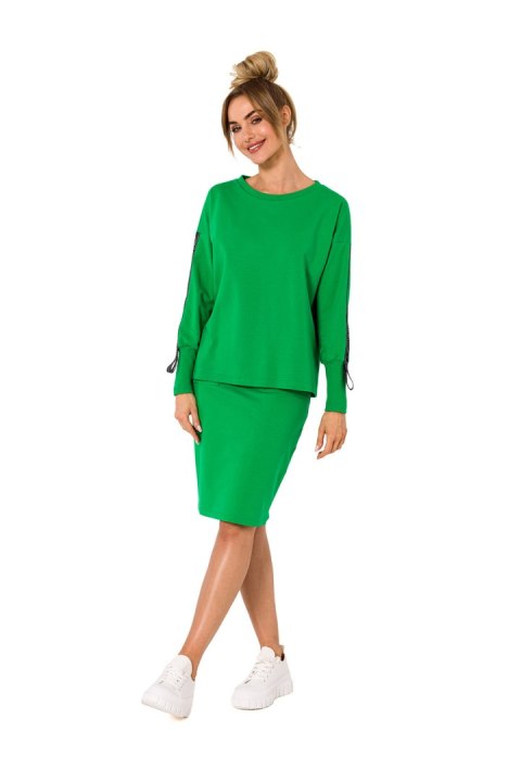 Bluza Damska Model MOE727 Green - Moe Bluza Damska Model MOE727 Green - Moe