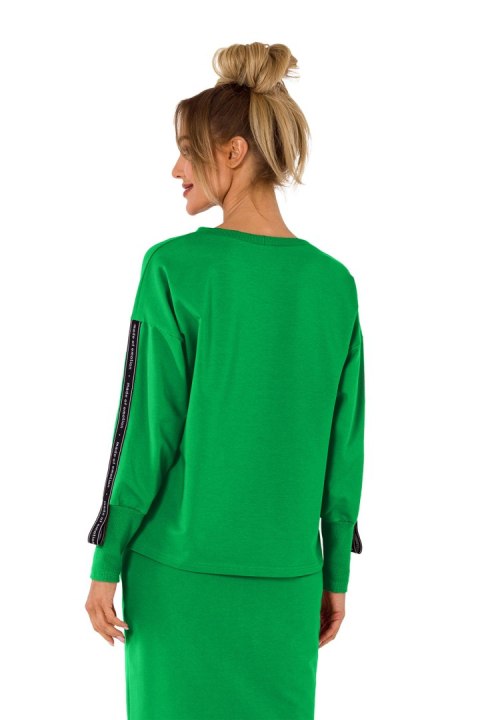 Bluza Damska Model MOE727 Green - Moe Bluza Damska Model MOE727 Green - Moe