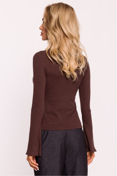 Bluzka Model MOE806 Brown - Moe Bluzka Model MOE806 Brown - Moe