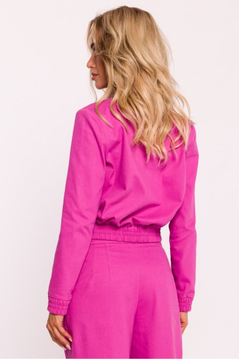 Kurtka Damska Model MOE800 Pink - Moe Kurtka Damska Model MOE800 Pink - Moe