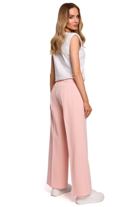 Spodnie Damskie Model MOE570 Powder Pink - Moe Spodnie Damskie Model MOE570 Powder Pink - Moe