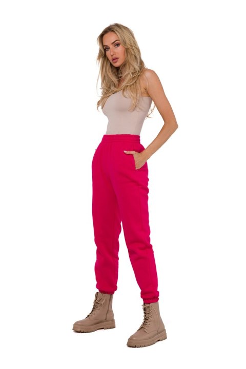 Spodnie Dresowe Model MOE760 Malina - Moe Spodnie Dresowe Model MOE760 Malina - Moe